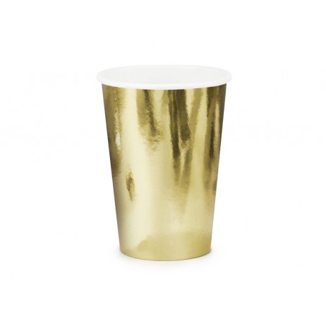 6 st Pappmuggar guld 22cl 6 st Pappmuggar guld 22cl