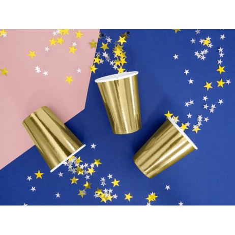 6 st Pappmuggar guld 22cl 6 st Pappmuggar guld 22cl