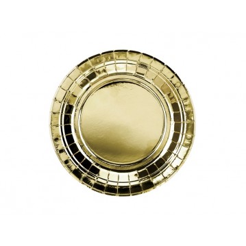 6 st Papperstallrikar guld 18cm 6 st Papperstallrikar guld 18cm