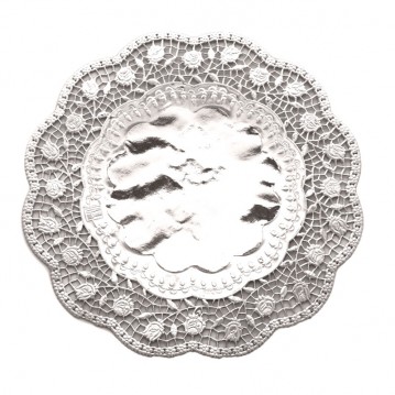 100 st Kakpapper silver 28cm