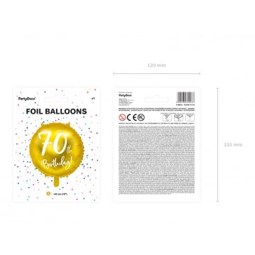 70-års födelsedags folieballong 18" 70-års födelsedags folieballong 18"