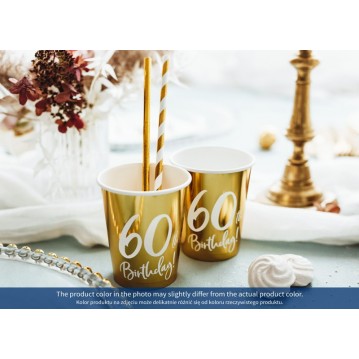 6 st Pappmuggar 60-års födelsedag - 22cl guld 6 st Pappmuggar 60-års födelsedag - 22cl guld