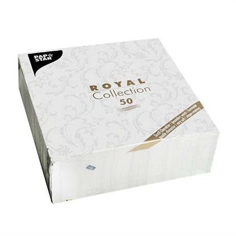 50 st Vit Royal Damascato middagsservetter 50 st Vit Royal Damascato middagsservetter