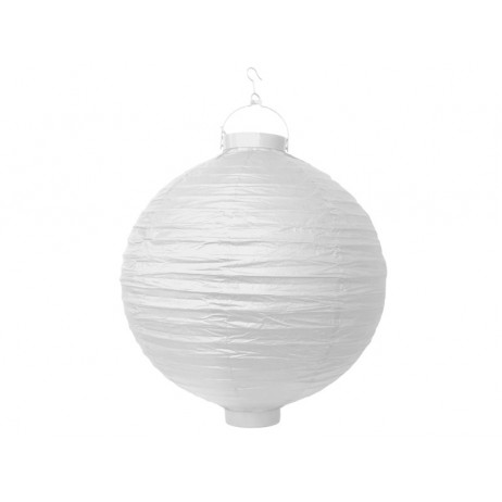 Rispapperslampa med LED-ljus Vit 30 cm Rispapperslampa med LED-ljus Vit 30 cm