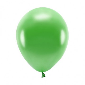 10 st. Ekologiska Metallic gräsgrön ballonger str. 10