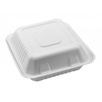 50 st. 3-rum take away box - miljövänlig 230x230x75mm 50 st. 3-rum take away box - miljövänlig 230x230x75mm