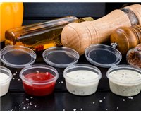 Portionsförpackade såsbägare