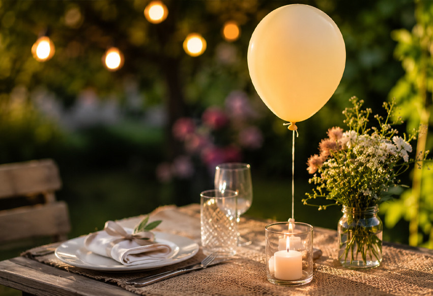 Den perfekta guiden till dukning, ballonger, belysning och stämning för sommarfest och trädgårdsfest